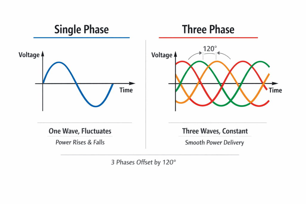 Single Phase vs Three Phase Power