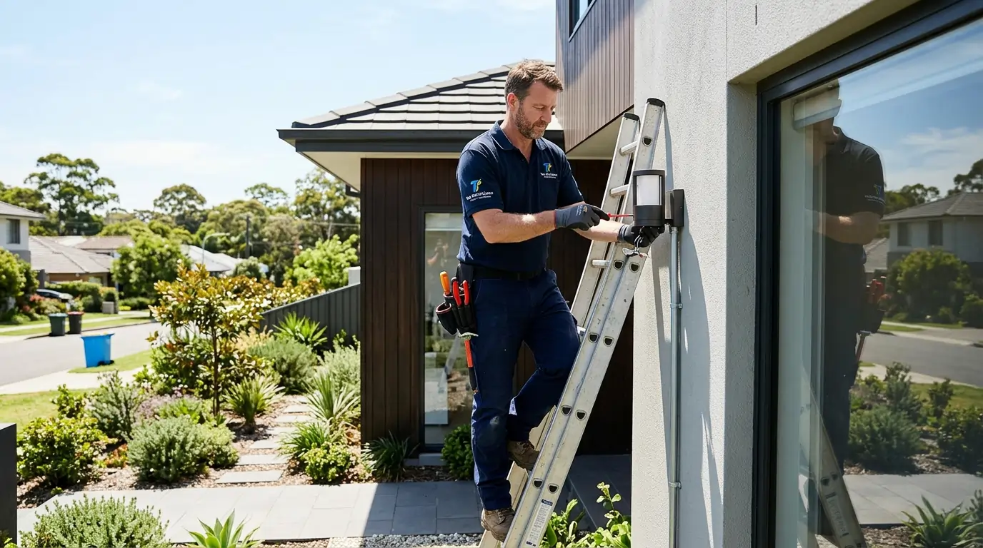 outdoor light installation