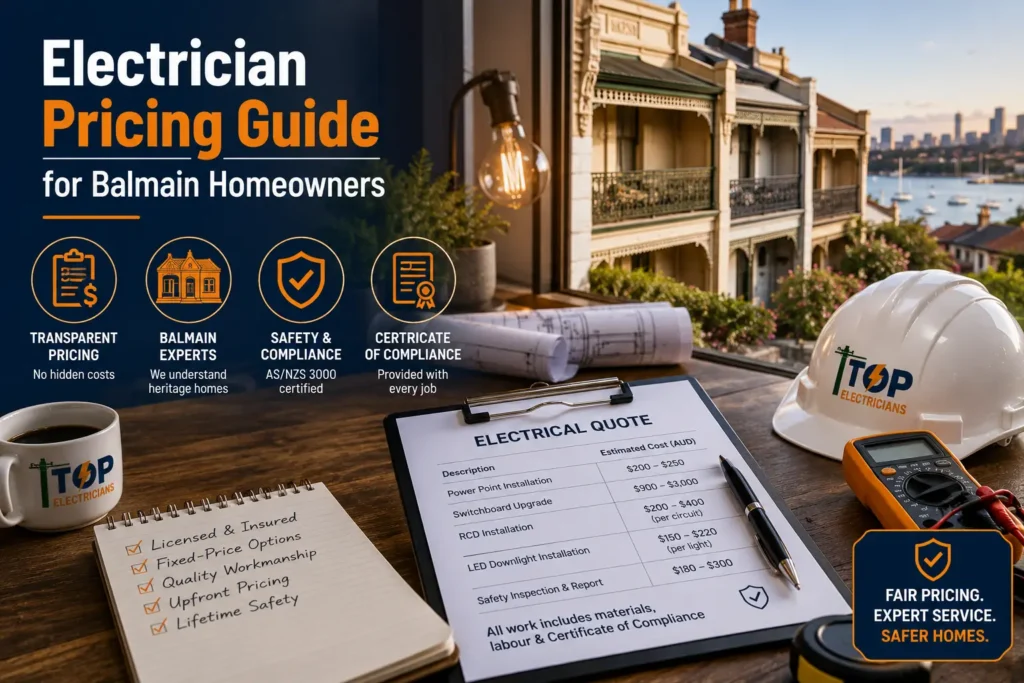 Balmain Electrician Pricing Guide